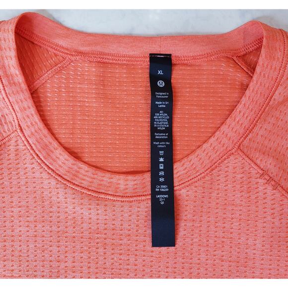 NWT LULULEMON Metal Vent Tech Short Sleeve T-Shirt Orange Men's Size XL - Picture 3 of 8